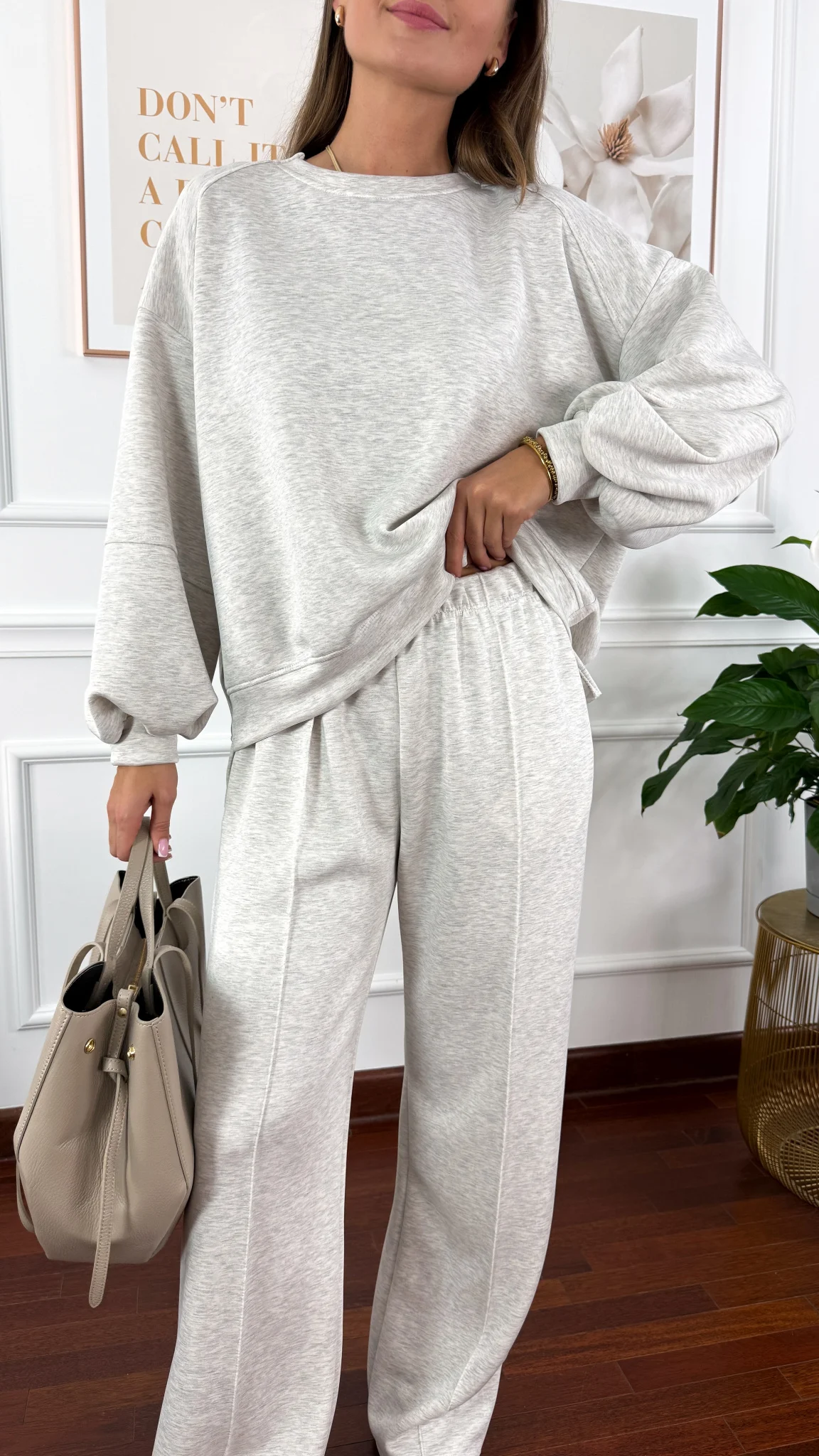 Wiskozowy komplet dresowy Adel szary