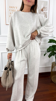 Wiskozowy komplet dresowy Adel szary