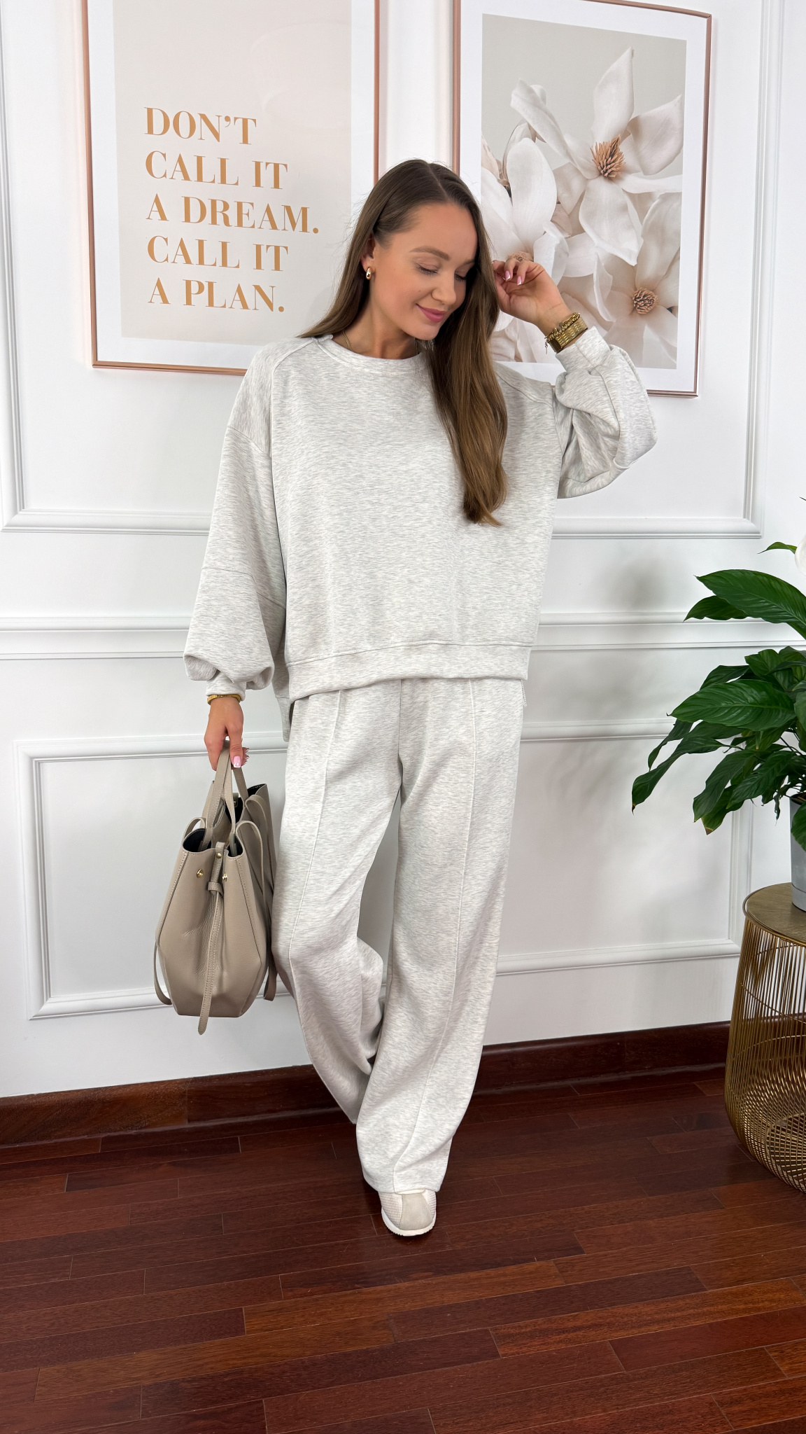 Wiskozowy komplet dresowy Adel szary