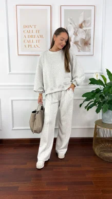 Wiskozowy komplet dresowy Adel szary