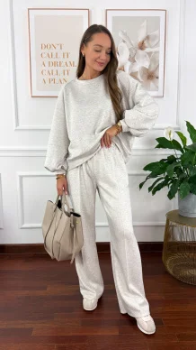 Wiskozowy komplet dresowy Adel szary