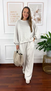 Wiskozowy komplet dresowy Adel szary