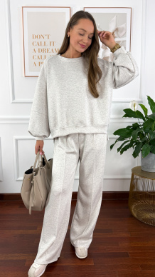 Wiskozowy komplet dresowy Adel szary