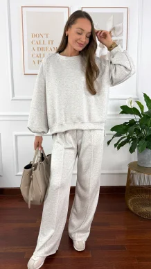 Wiskozowy komplet dresowy Adel szary