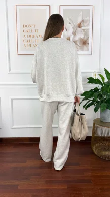 Wiskozowy komplet dresowy Adel szary