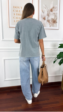 Bawełniana t-shirt Soho szary