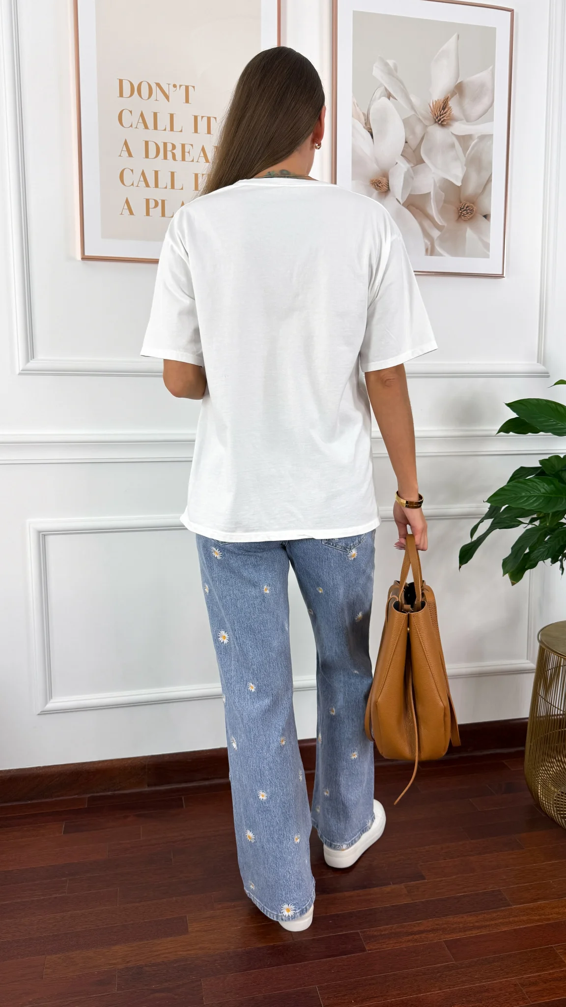 Bawełniana t-shirt Soho biało-różowy