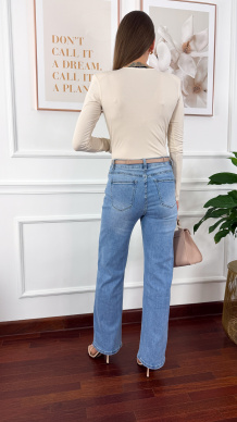 Wiskozowe body Elara beżowe