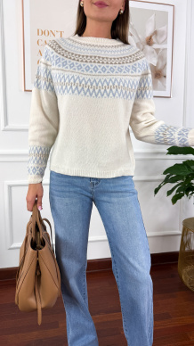 Wełniany sweter Luisa śmietankowy