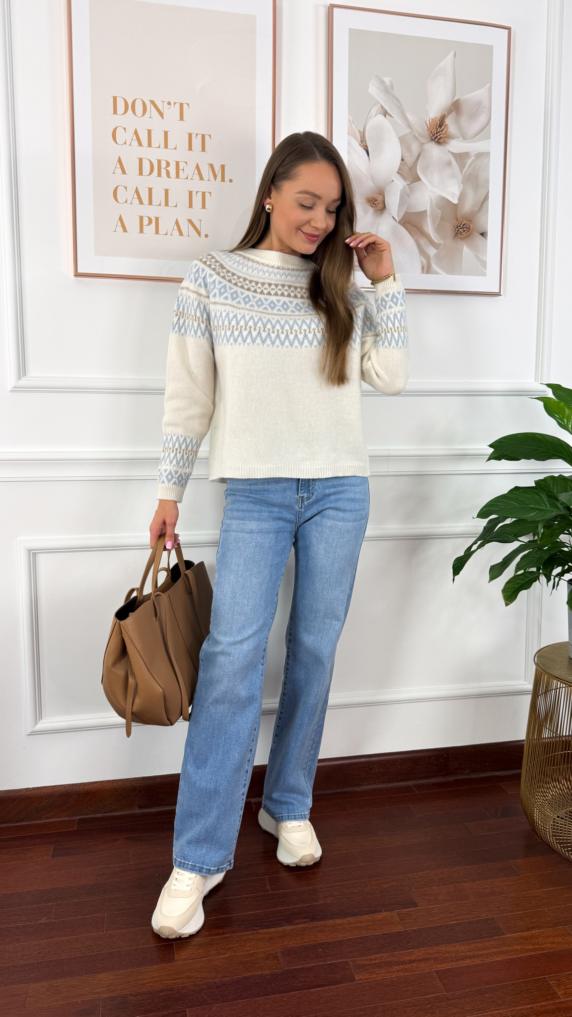 Wełniany sweter Luisa śmietankowy