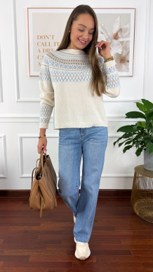 Wełniany sweter Luisa śmietankowy