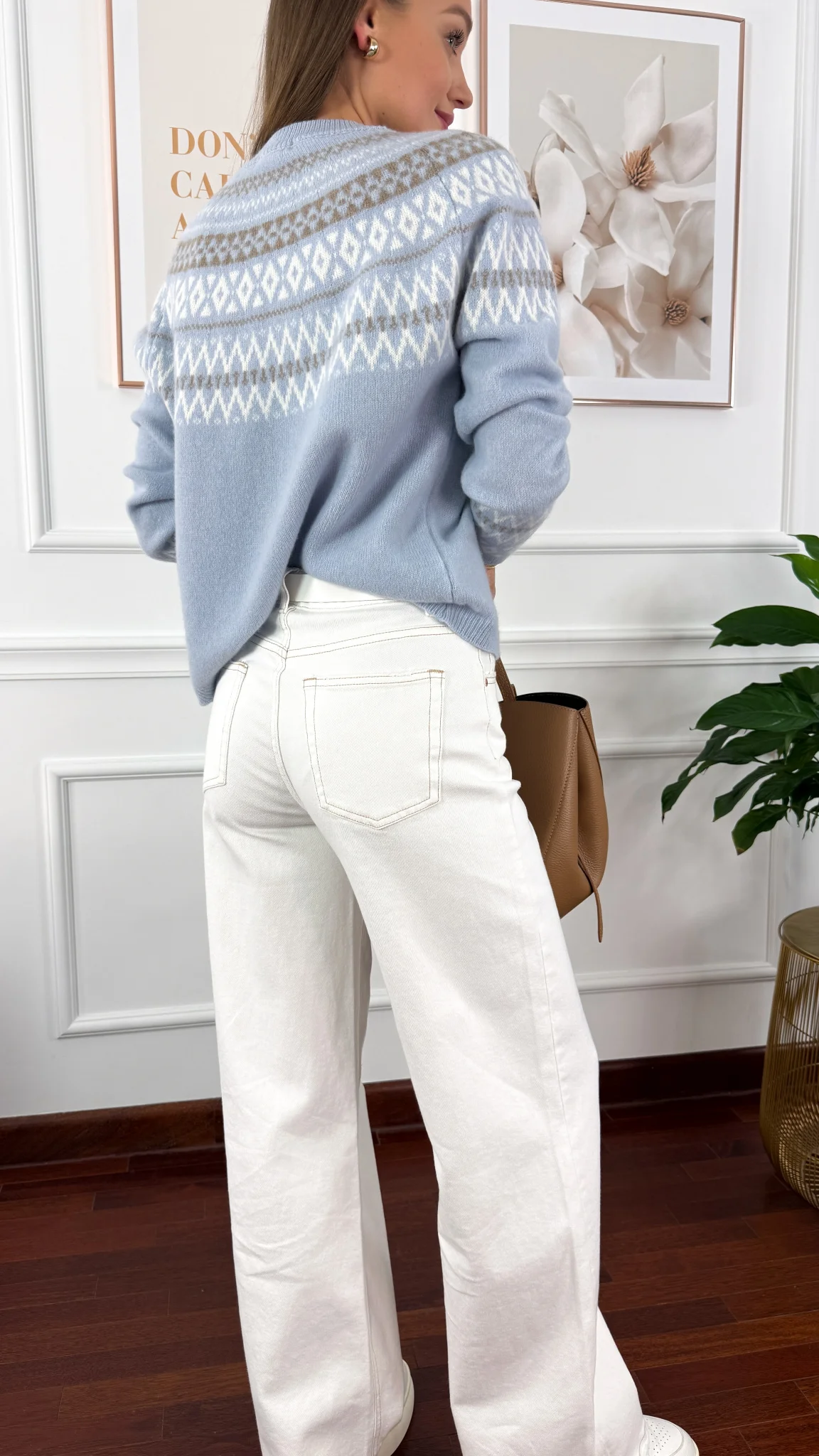 Spodnie Nancy wide leg białe