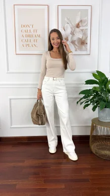 Wiskozowa bluzka Lola beżowa