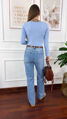 Wiskozowa bluzka Lola błękitna