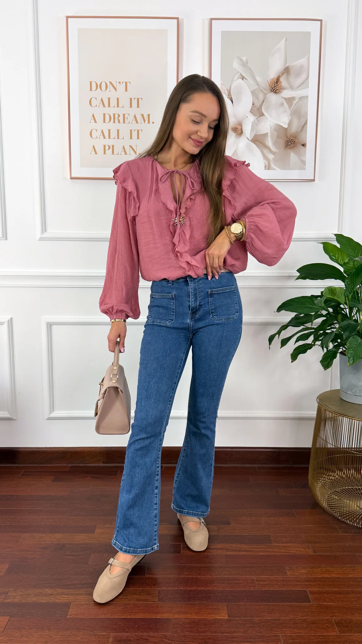 Spodnie dzwony Wendy denim