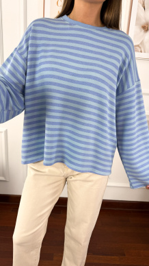 Bawełniana bluza Briva niebiesko-fioletowa