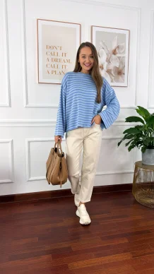 Materiałowe spodnie Abia beżowe