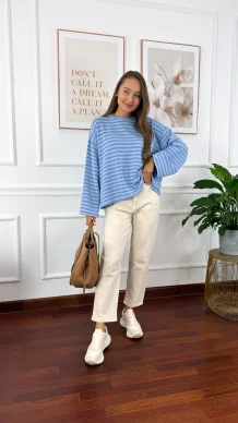 Materiałowe spodnie Abia beżowe