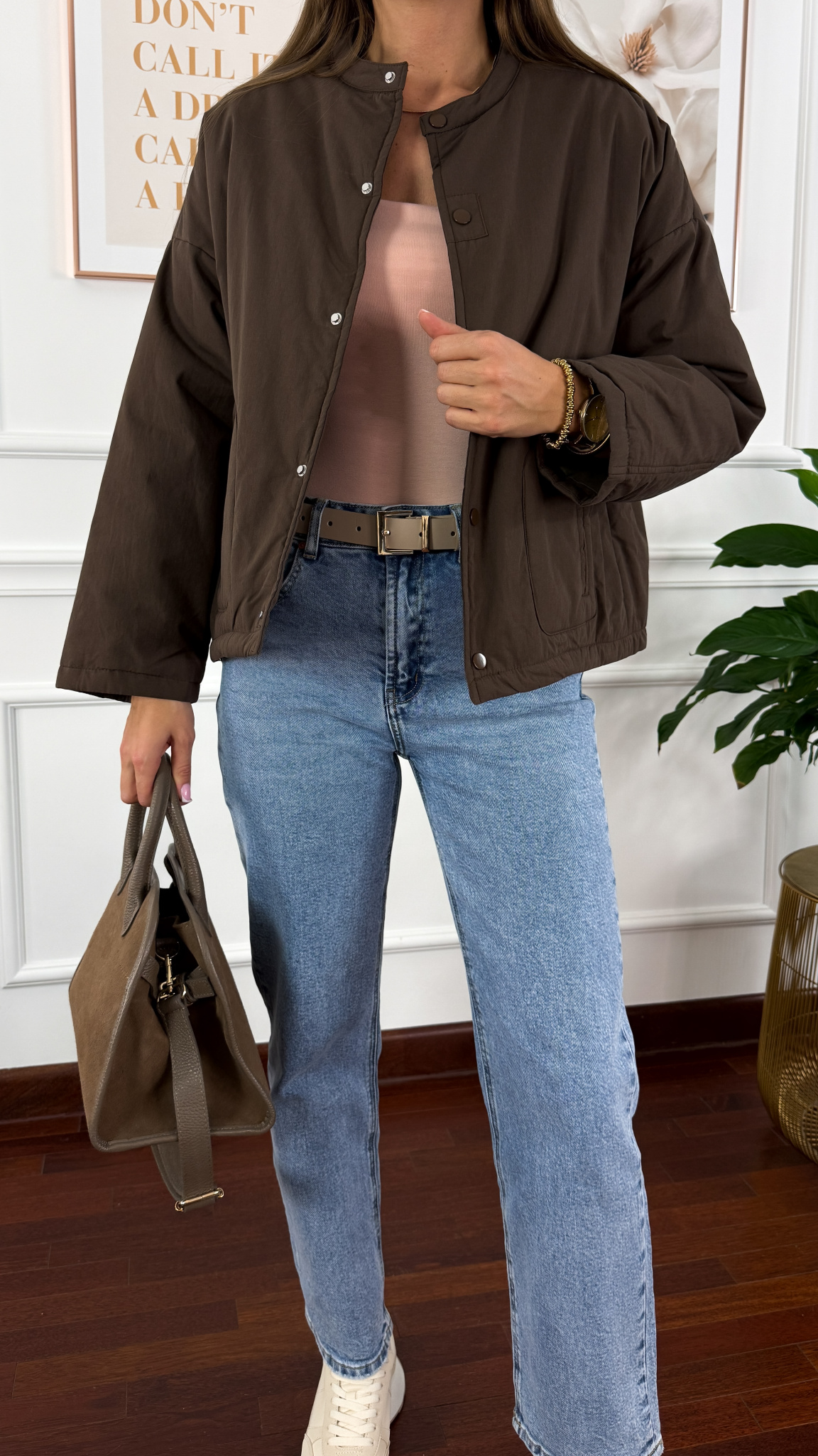 Kurtka Helena brązowa