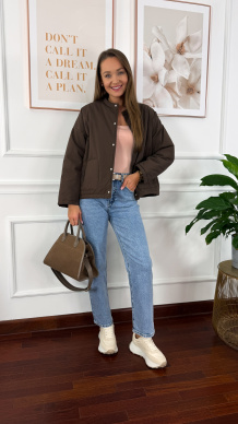 Kurtka Helena brązowa