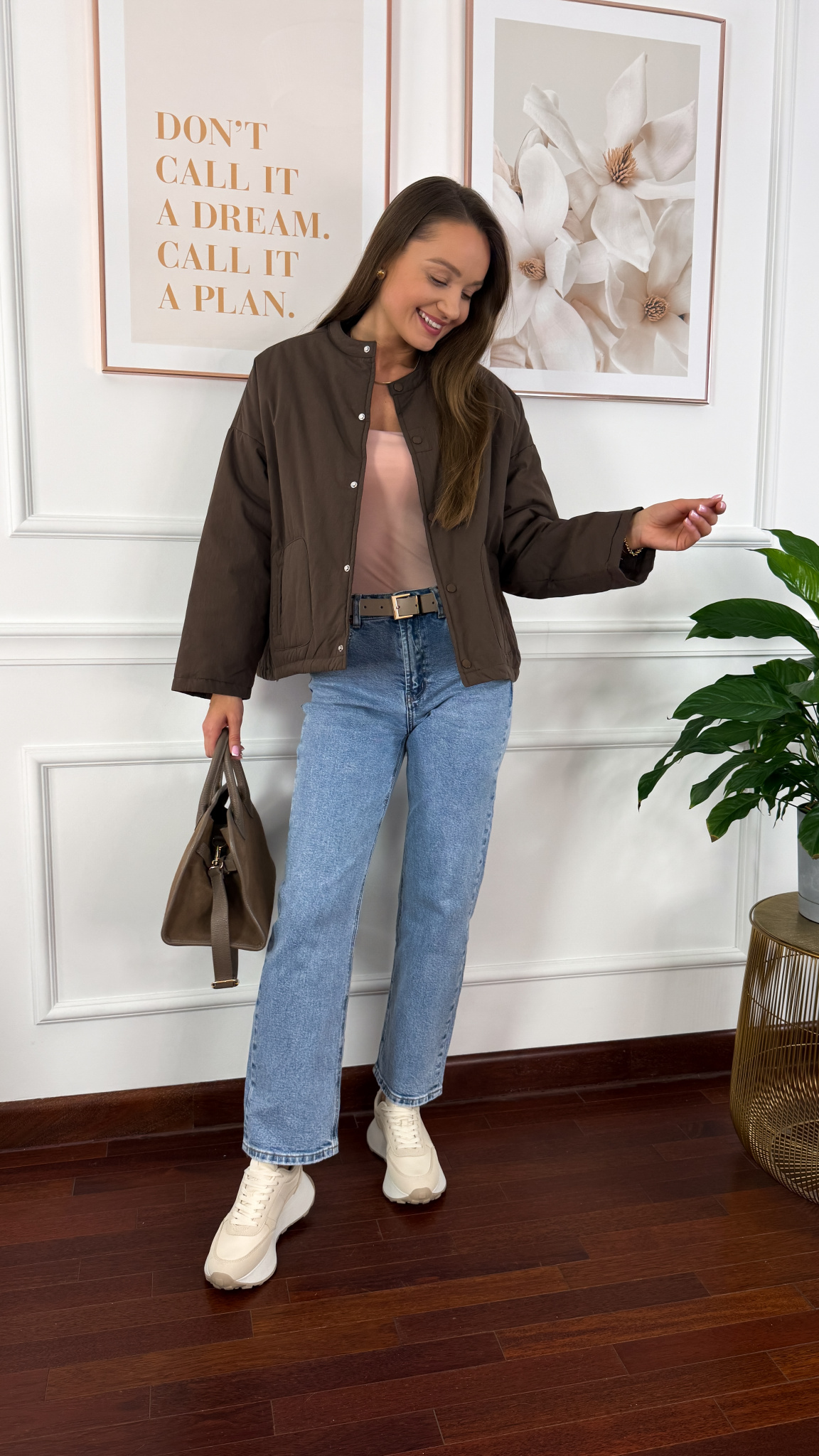 Kurtka Helena brązowa