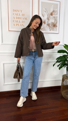 Kurtka Helena brązowa