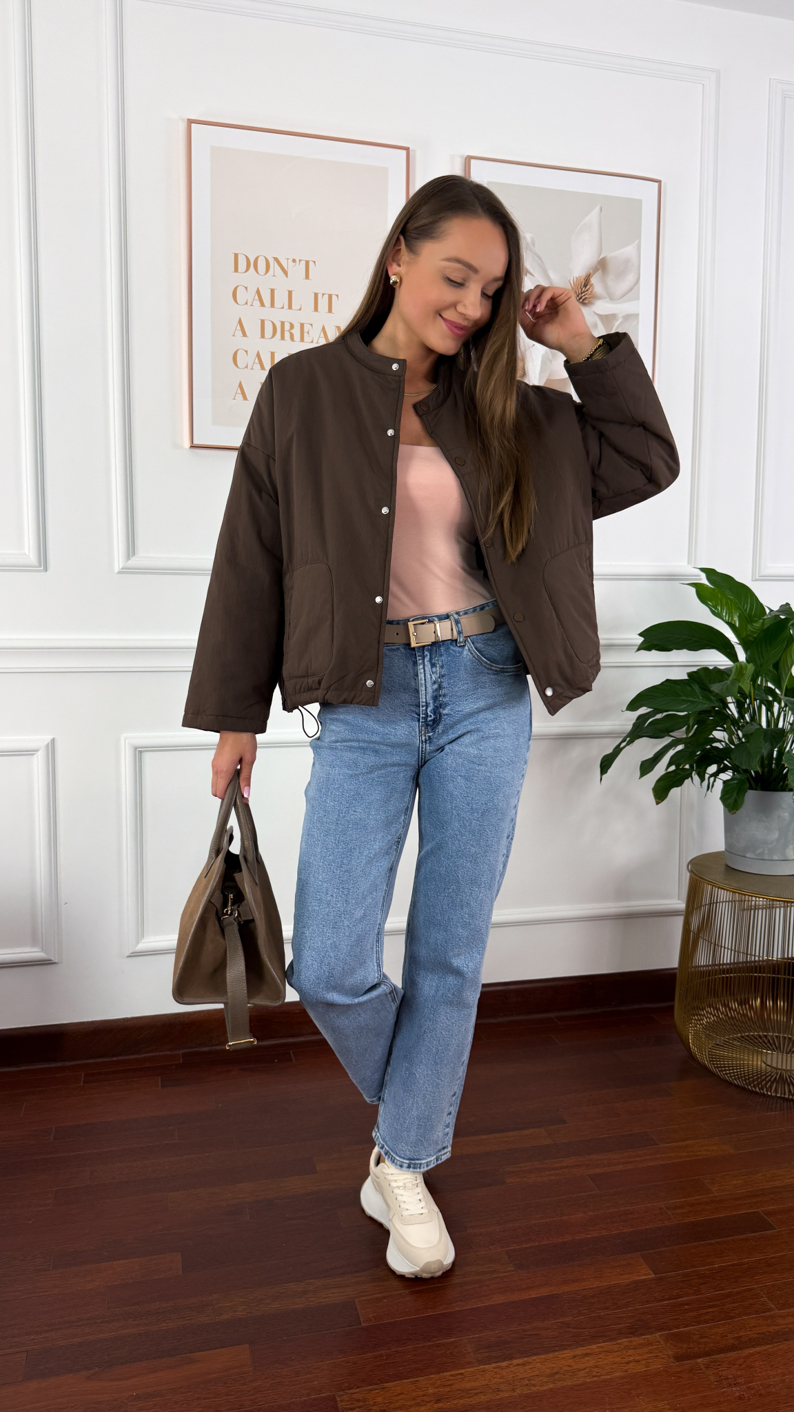 Kurtka Helena brązowa