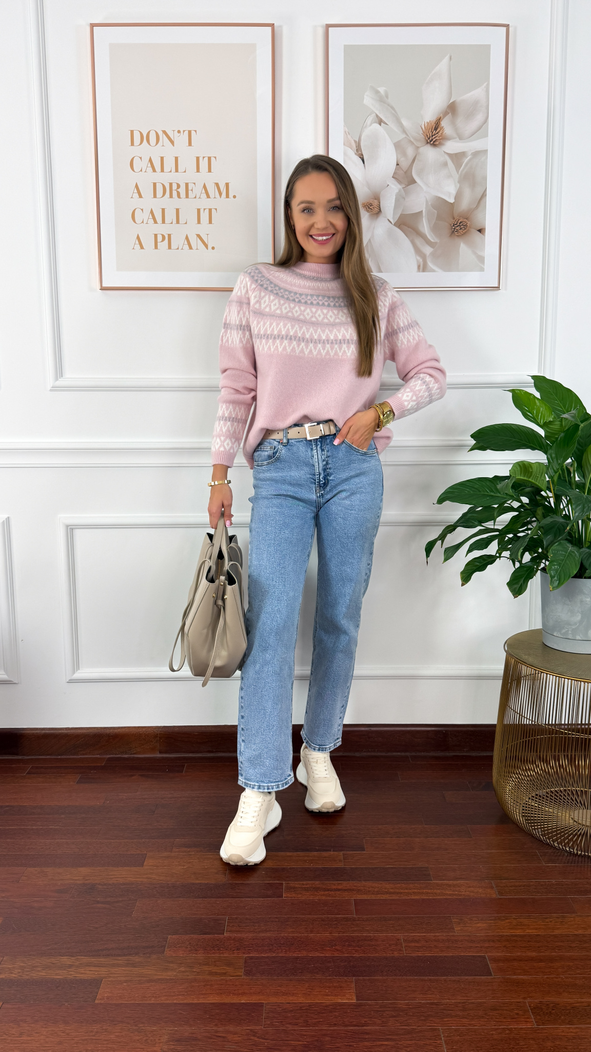 Wełniany sweter Luisa różowy