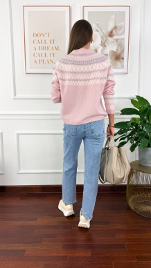 Wełniany sweter Luisa różowy