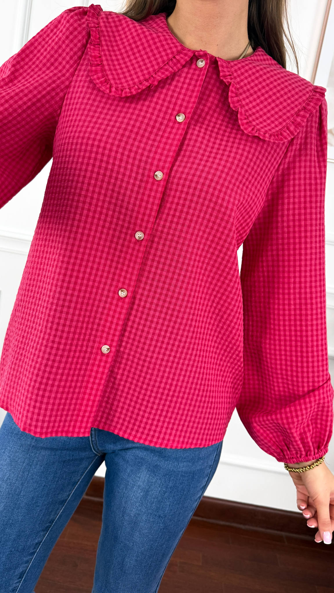 Bawełniana koszula Bell fuksja