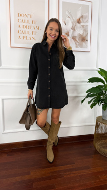 Sukienka szmizjerka Mila czarna