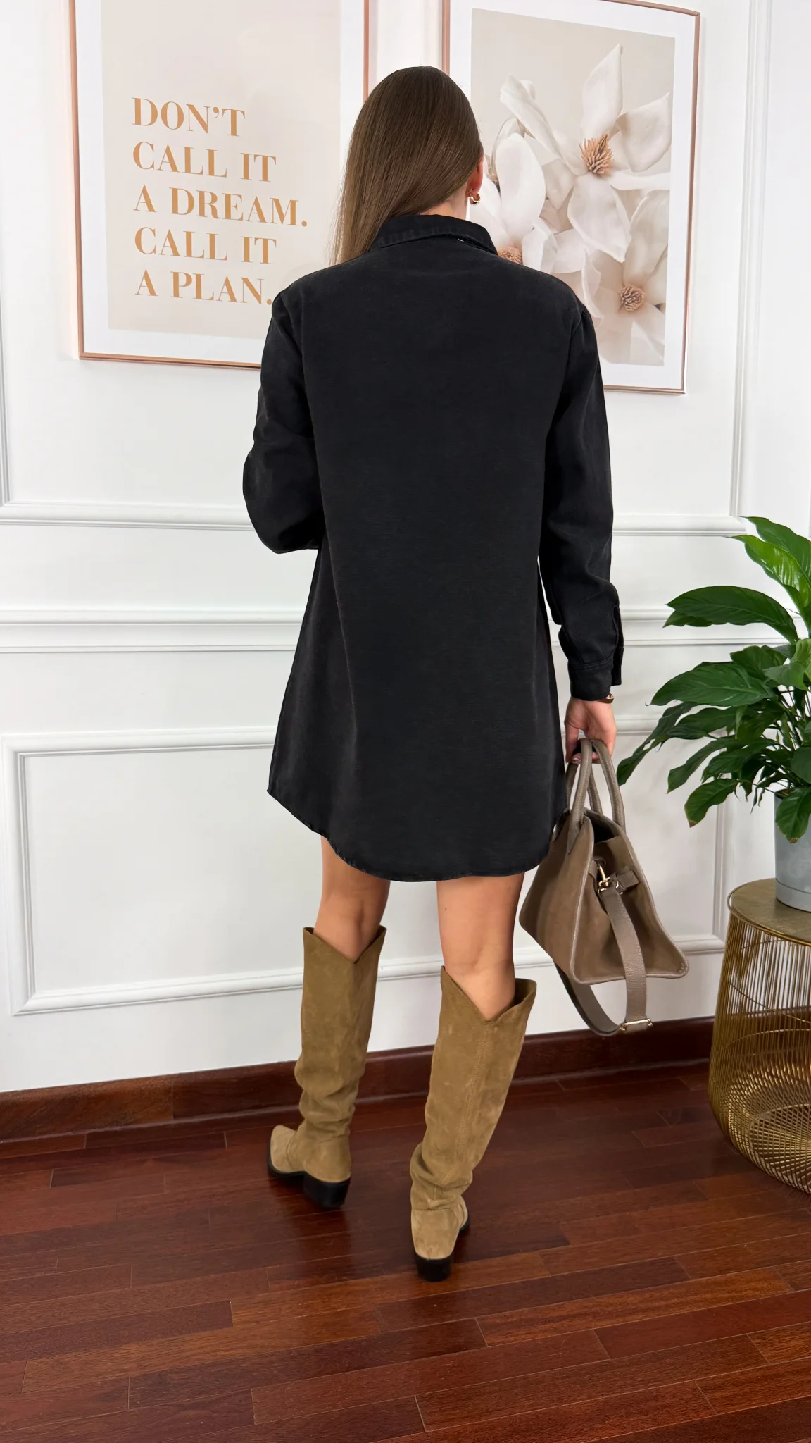 Sukienka szmizjerka Mila czarna