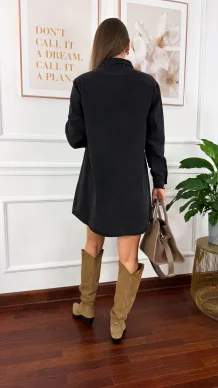 Sukienka szmizjerka Mila czarna