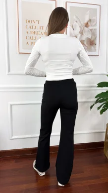 Bawełniane spodnie Olivia czarne