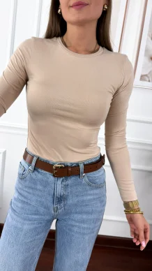 Bawełniana bluzka Talin beżowa