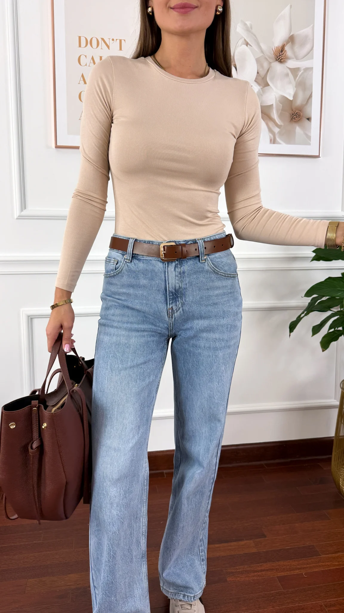 Bawełniana bluzka Talin beżowa