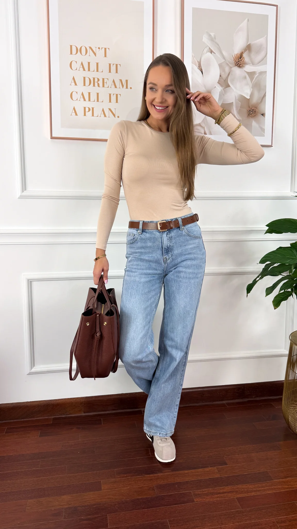 Bawełniana bluzka Talin beżowa