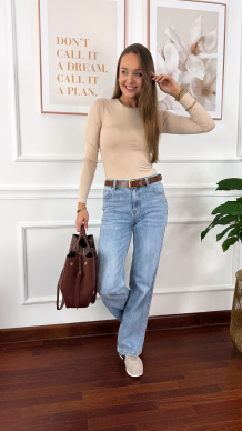 Bawełniana bluzka Talin beżowa