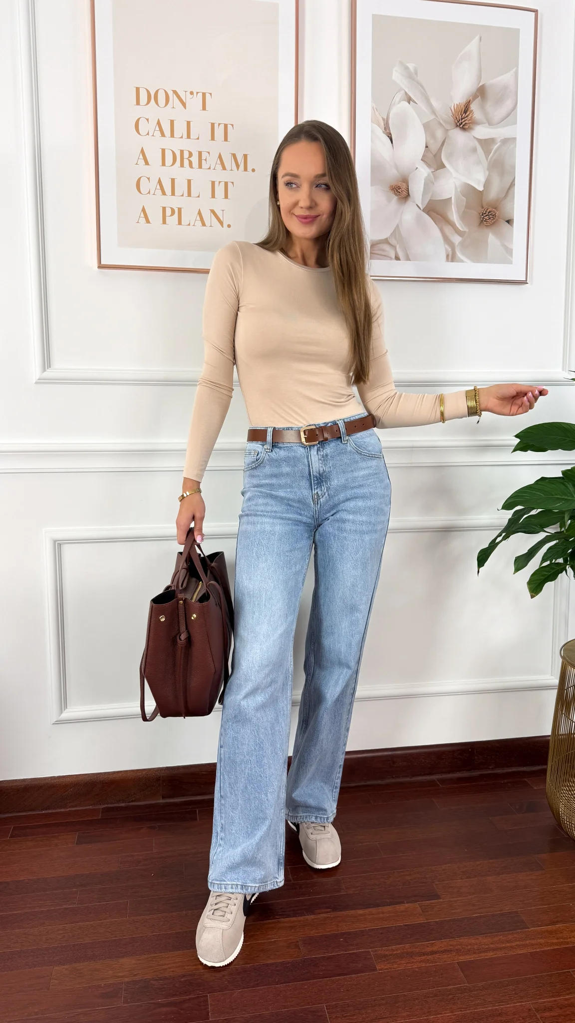 Bawełniana bluzka Talin beżowa