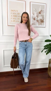 Wełniany sweter Alice różowy