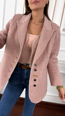 Wełniana marynarka Amira różowa