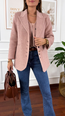 Wełniana marynarka Amira różowa