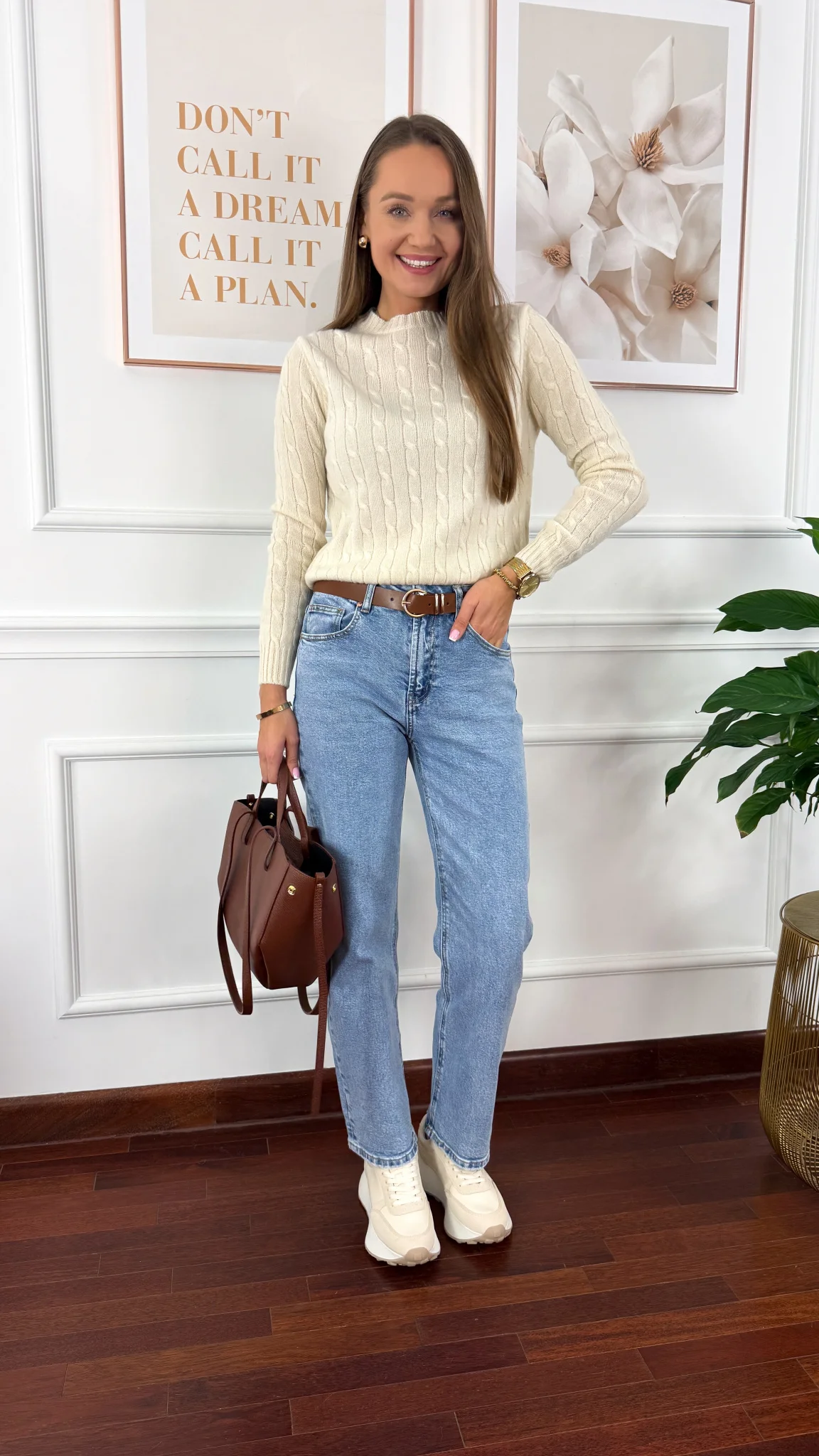 Wełniany sweter Alice ecru