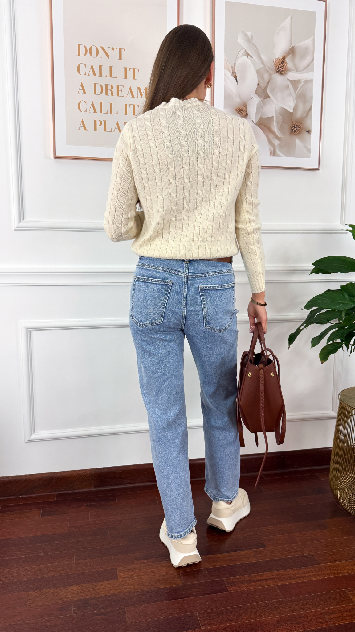 Wełniany sweter Alice ecru