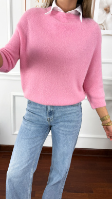 Alpakowy sweter Maren różowy
