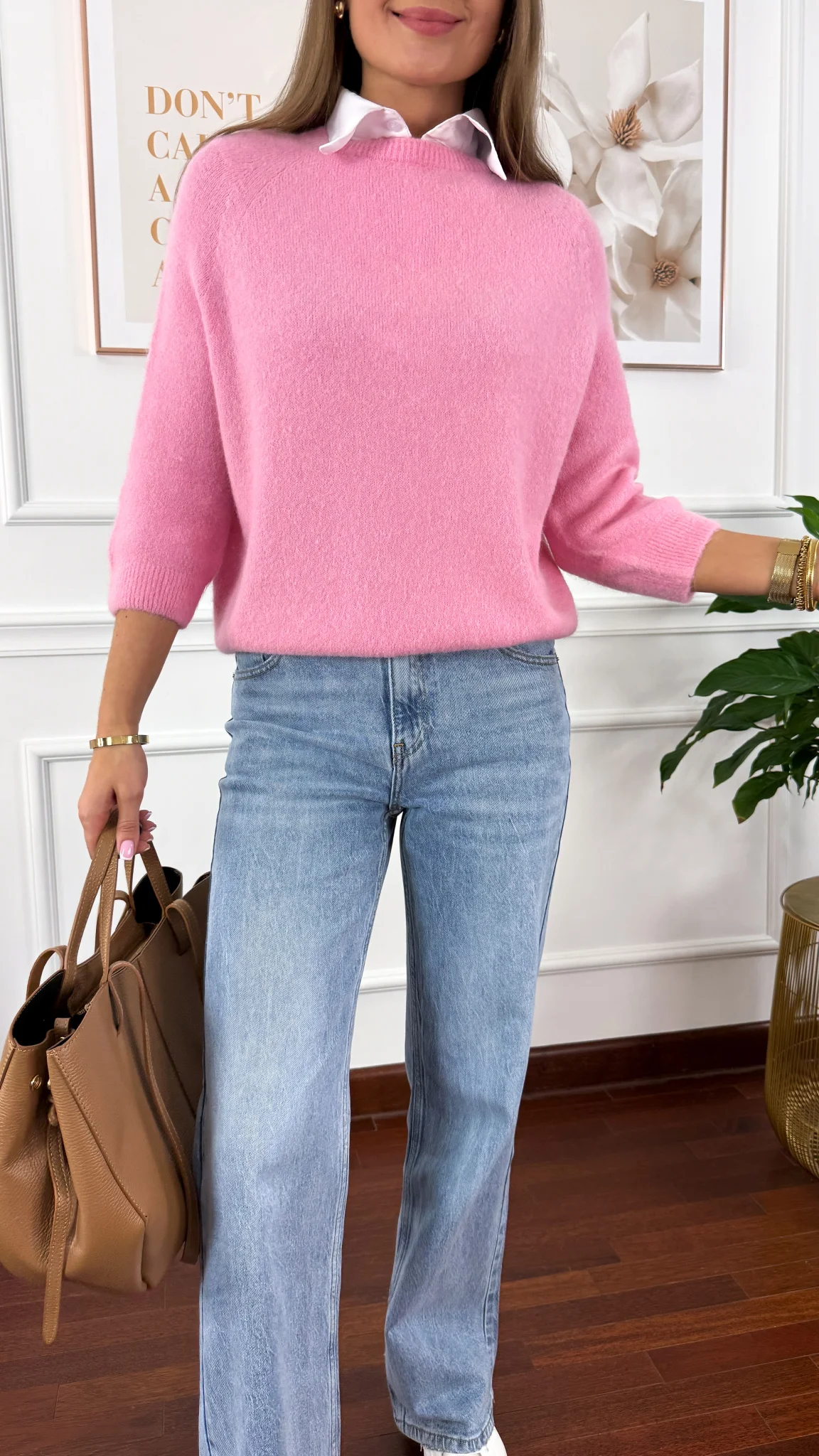 Alpakowy sweter Maren różowy