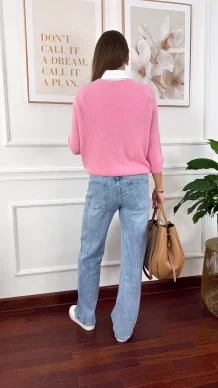 Alpakowy sweter Maren różowy