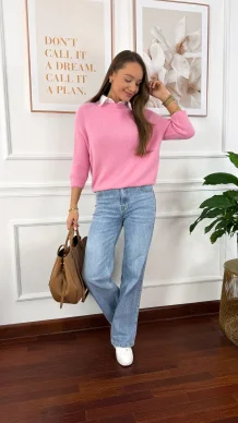 Alpakowy sweter Maren różowy