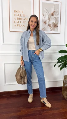 Bawełniana Koszula w kratę Viola niebieska