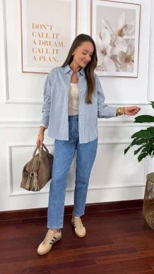 Bawełniana Koszula w kratę Viola niebieska